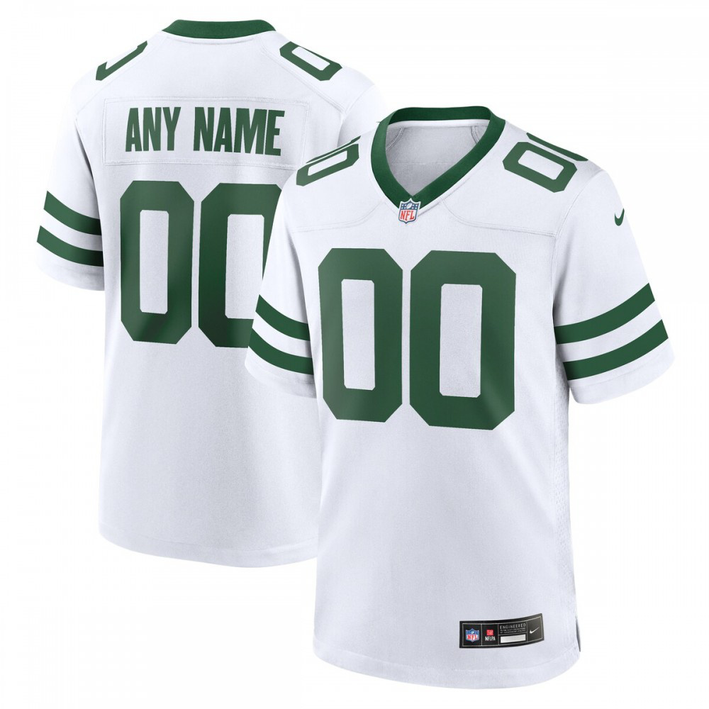 New York Jets Nike Custom Game Jersey - Legacy White-GridironStore